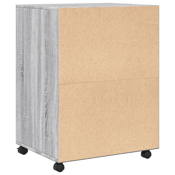 Grauer Schrank auf Rollen Mila 60x48x81cm (Holz)