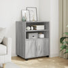 Grauer Schrank auf Rollen Mila 60x48x81cm (Holz)