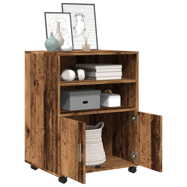 Alte Holzkommode auf Rollen Mila 60x48x81cm (Spanplatte)