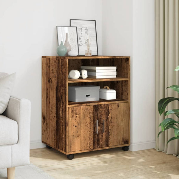 Alte Holzkommode auf Rollen Mila 60x48x81cm (Spanplatte)