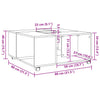 Schwarzer Couchtisch Rachella 80x80x40cm (Holz)