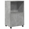 Betongrauer Schrank auf Rollen Caloean 55x40x91cm (Spanplatte)