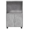 Betongrauer Schrank auf Rollen Caloean 55x40x91cm (Spanplatte)