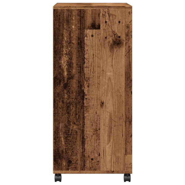 Alter Holzschrank auf Rollen Caloean 55x40x91cm (Spanplatte)