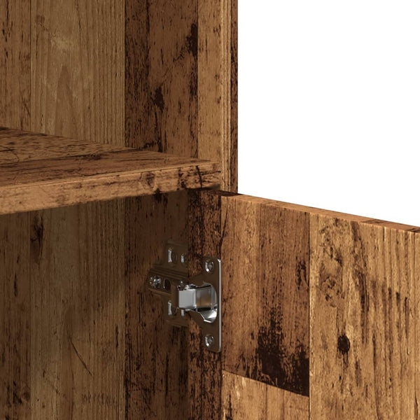 Alter Holzschrank auf Rollen Caloean 55x40x91cm (Spanplatte)