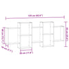 Betongraues Wandregal Iohana 159x18x65cm (Spanplatte)
