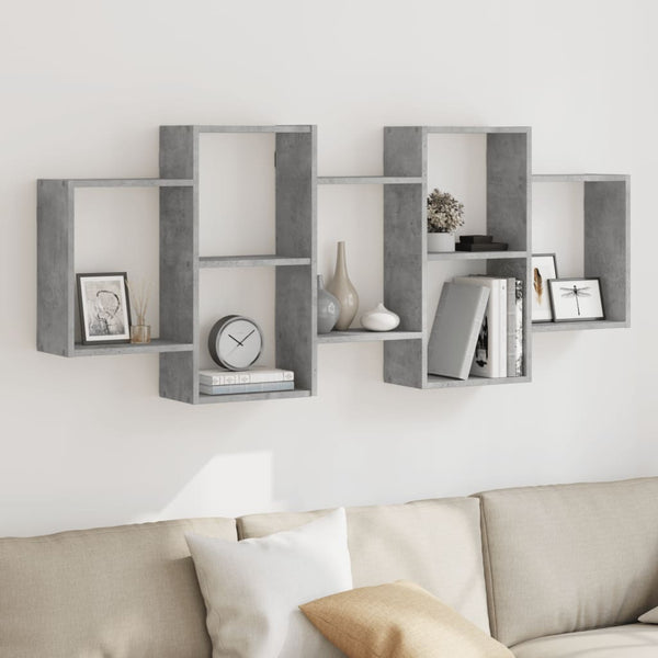 Betongraues Wandregal Iohana 159x18x65cm (Spanplatte)
