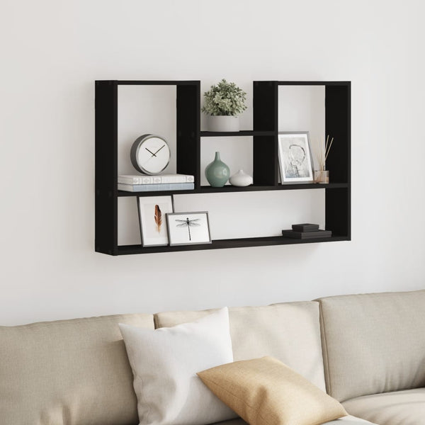 Wandregal Matolcsi 99x15x60cm (Holz), schwarz