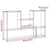 Wandregal Matolcsi 99x15x60cm (Holz), schwarz