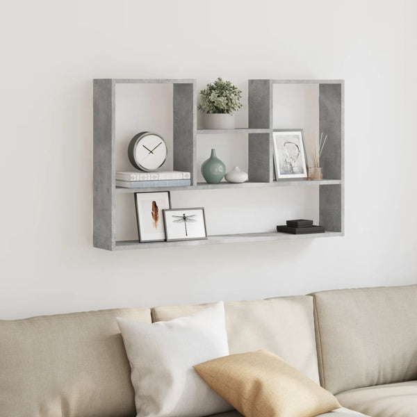 Betongraues Wandregal Matolcsi 99x15x60cm (Holz)