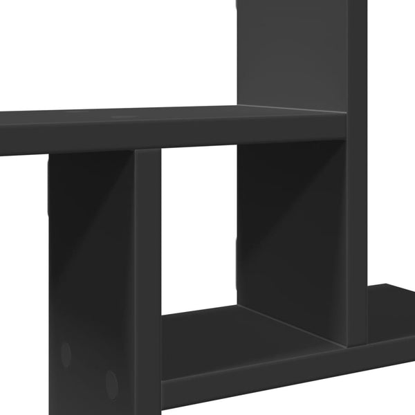 Schwarze Wandregale Eviz 50x12x50cm (2 Stück Holz)