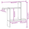 Schwarze Wandregale Eviz 50x12x50cm (2 Stück Holz)