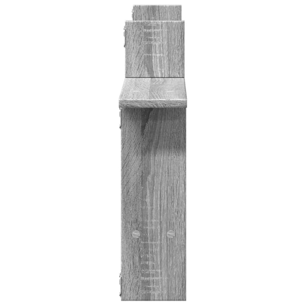 Graues Wandregal Eviz 50x12x50cm (2 Stück Sonoma Holz)