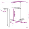 Graues Wandregal Eviz 50x12x50cm (2 Stück Sonoma Holz)
