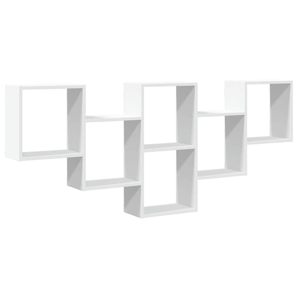 Weißes Wandregal Soltut 159x18x66cm (Holz)