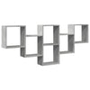 Wandregal Soltut 159x18x66cm, Betongrau (Spanplatte)