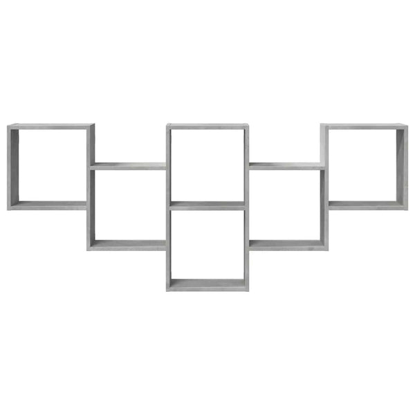 Wandregal Soltut 159x18x66cm, Betongrau (Spanplatte)