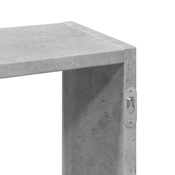 Wandregal Soltut 159x18x66cm, Betongrau (Spanplatte)