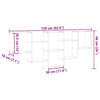 Wandregal Soltut 159x18x66cm, Betongrau (Spanplatte)