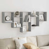 Wandregal Soltut 159x18x66cm, Betongrau (Spanplatte)