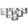 Graues Wandregal Soltut 159x18x66cm (Holz)