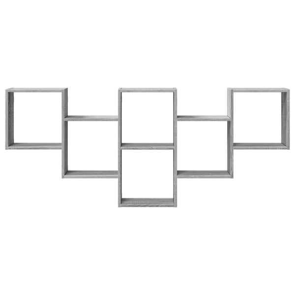Graues Wandregal Soltut 159x18x66cm (Holz)