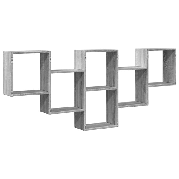 Graues Wandregal Soltut 159x18x66cm (Holz)