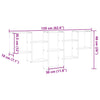 Graues Wandregal Soltut 159x18x66cm (Holz)