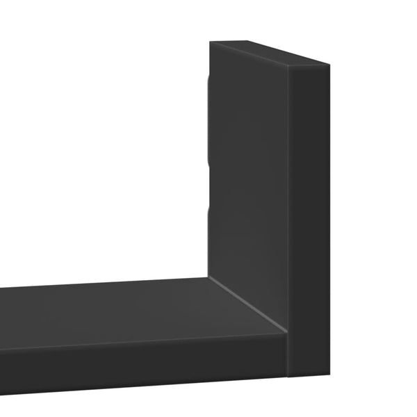 Vigica Holz-Wandregal-Set in Schwarz (3 Stück)