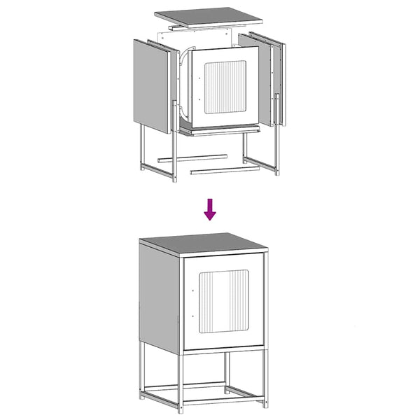 Nachttischschrank Leposava Rosa 36x39x60,5cm