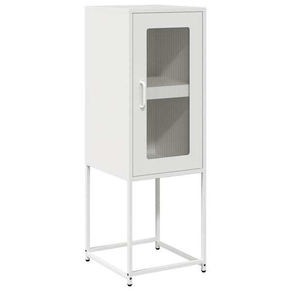 Weißes Sideboard Pandelina 36x39x107cm (kaltgewalzter Stahl)