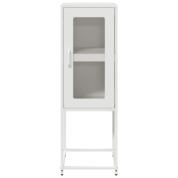 Weißes Sideboard Pandelina 36x39x107cm (kaltgewalzter Stahl)
