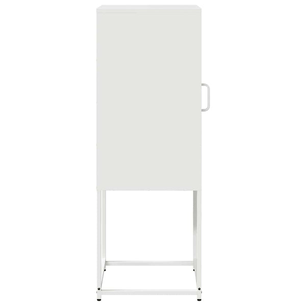Weißes Sideboard Pandelina 36x39x107cm (kaltgewalzter Stahl)