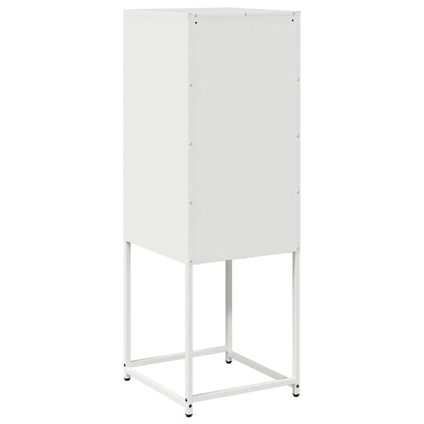 Weißes Sideboard Pandelina 36x39x107cm (kaltgewalzter Stahl)