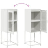 Weißes Sideboard Pandelina 36x39x107cm (kaltgewalzter Stahl)