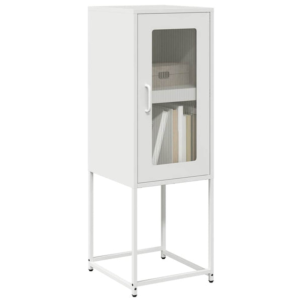 Weißes Sideboard Pandelina 36x39x107cm (kaltgewalzter Stahl)