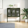 Olivgrünes Sideboard Nestaca 100,5x39x107cm (kaltgewalzter Stahl)