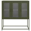 Olivgrünes Sideboard Nestaca 100,5x39x107cm (kaltgewalzter Stahl)