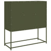 Olivgrünes Sideboard Nestaca 100,5x39x107cm (kaltgewalzter Stahl)
