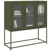 Olivgrünes Sideboard Nestaca 100,5x39x107cm (kaltgewalzter Stahl)