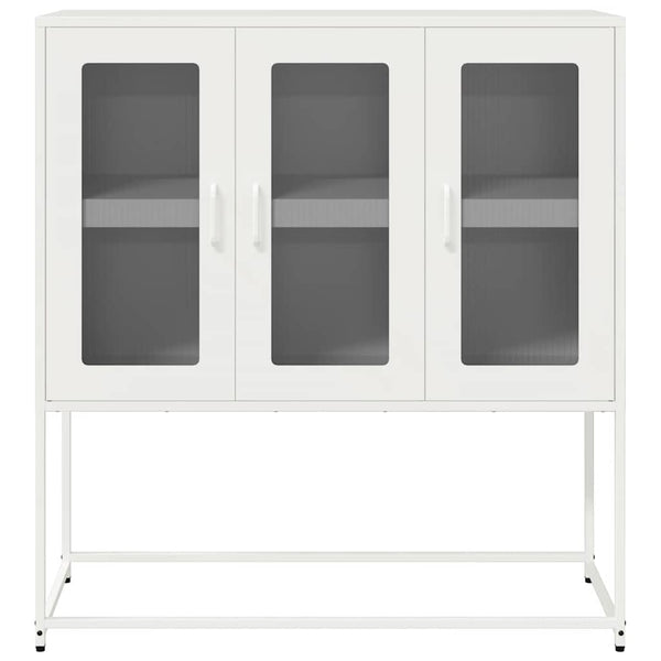 Weißes Sideboard Nestaca 100,5x39x107cm (kaltgewalzter Stahl)
