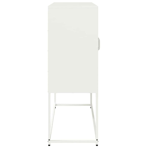 Weißes Sideboard Nestaca 100,5x39x107cm (kaltgewalzter Stahl)