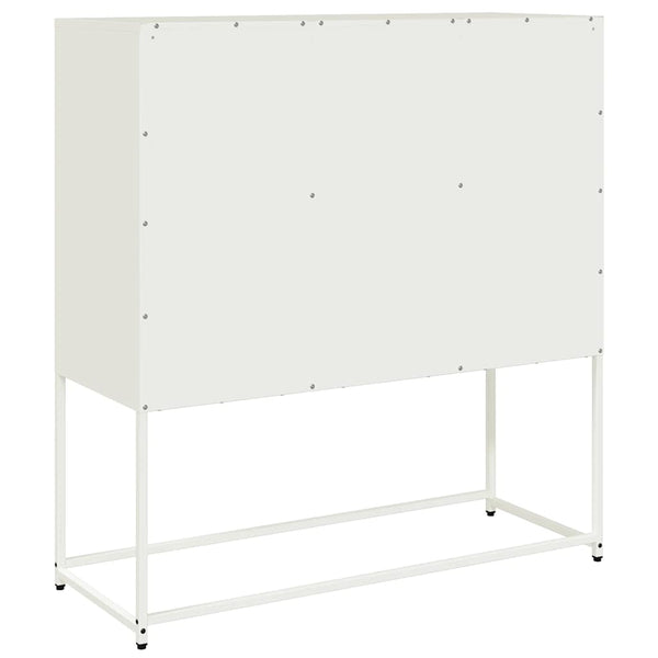 Weißes Sideboard Nestaca 100,5x39x107cm (kaltgewalzter Stahl)
