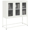 Weißes Sideboard Nestaca 100,5x39x107cm (kaltgewalzter Stahl)