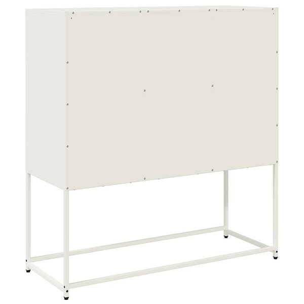 Valkoinen senkki Aldo 100,5x39x107cm (kylmävalssattu teräs)
