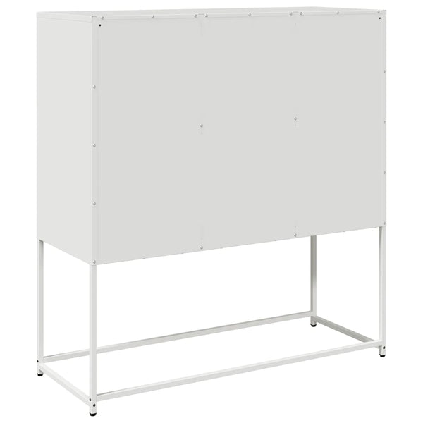 Valkoinen senkki Labau 100,5x39x107cm (kylmävalssattu teräs)