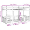 Etagenbett Ossie 80x200cm (Kiefer)