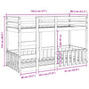 Etagenbett Ossie 75x190cm (Kiefer)