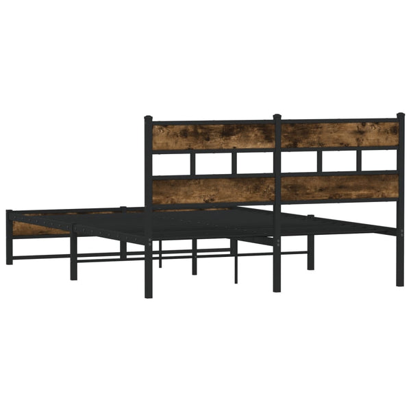 Metallbettrahmen Tihamer in Rauch-Eiche-Optik 150x200cm