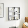Betongrauer Wandschrank Tabitha 80x15x80cm (Holz)